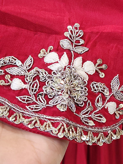 Maroon Partywear Gown TK1305