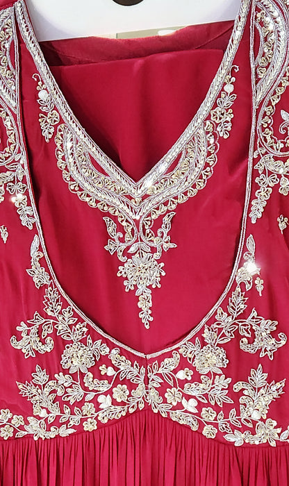 Maroon Partywear Gown TK1305
