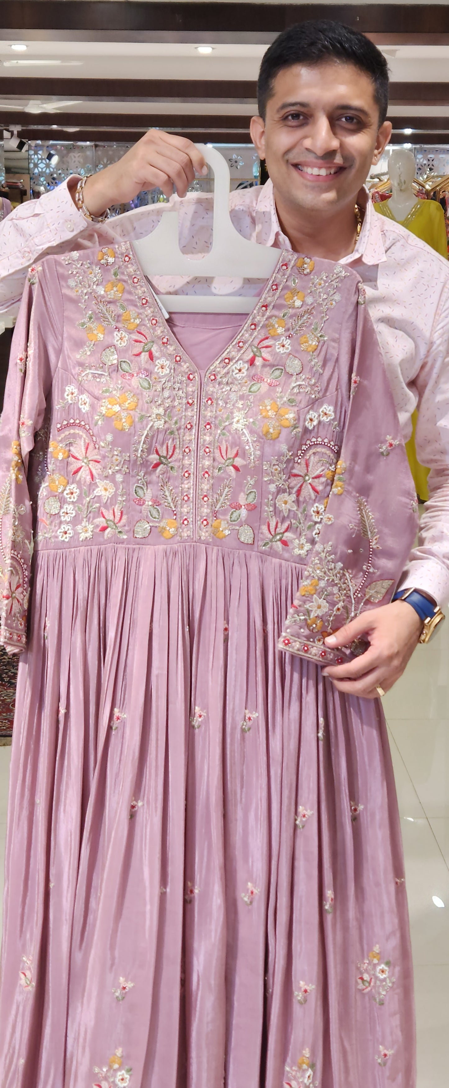 Lilac Anarkali Suit RJ4