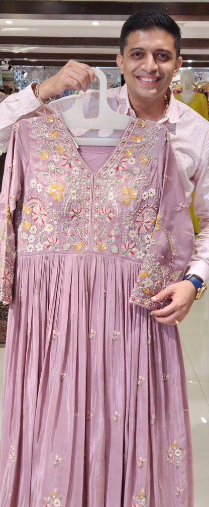 Lilac Anarkali Suit RJ4