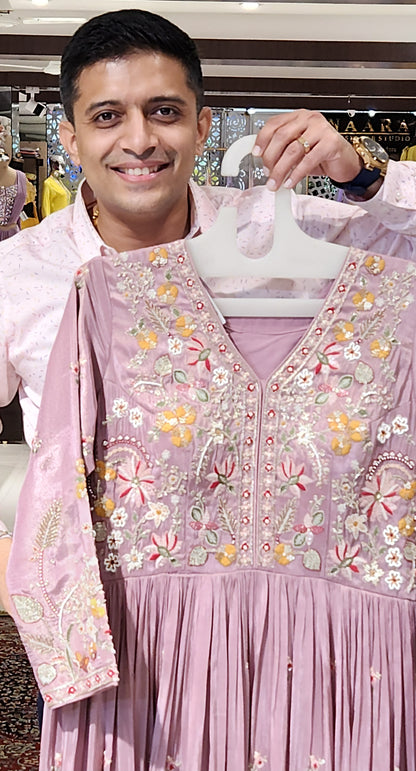 Lilac Anarkali Suit RJ4