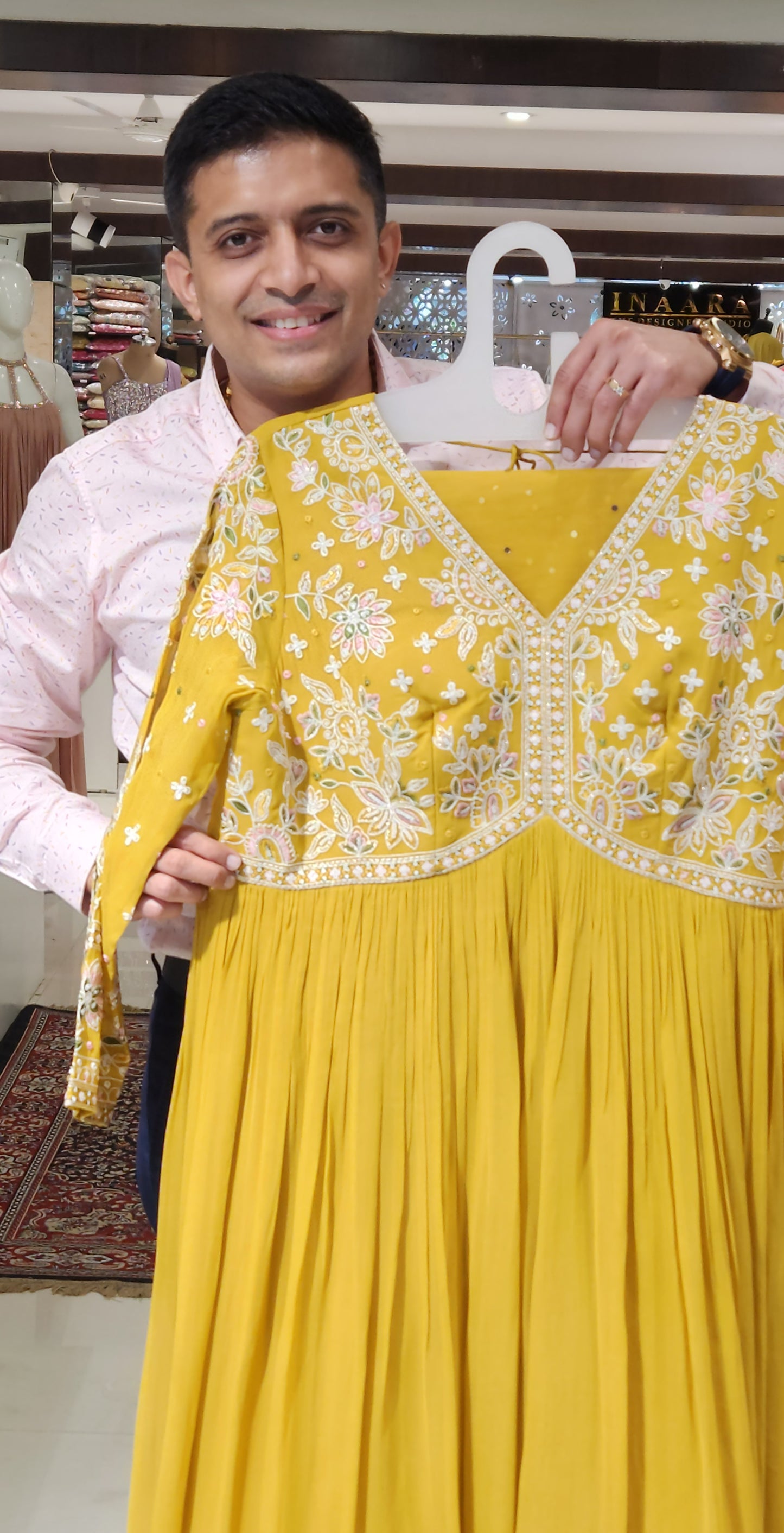 Yellow Anarkali Suit AM1208