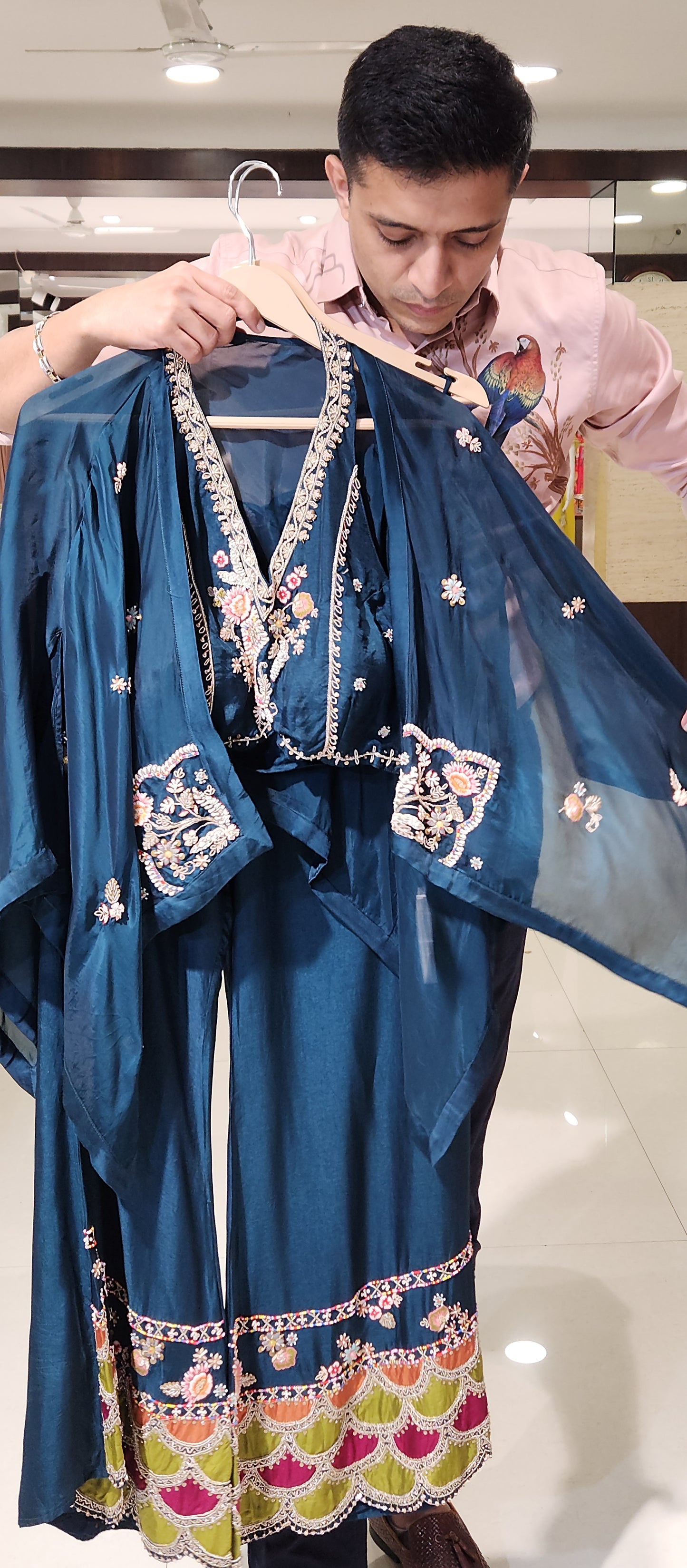 Blue Plazo Suit JMK1042