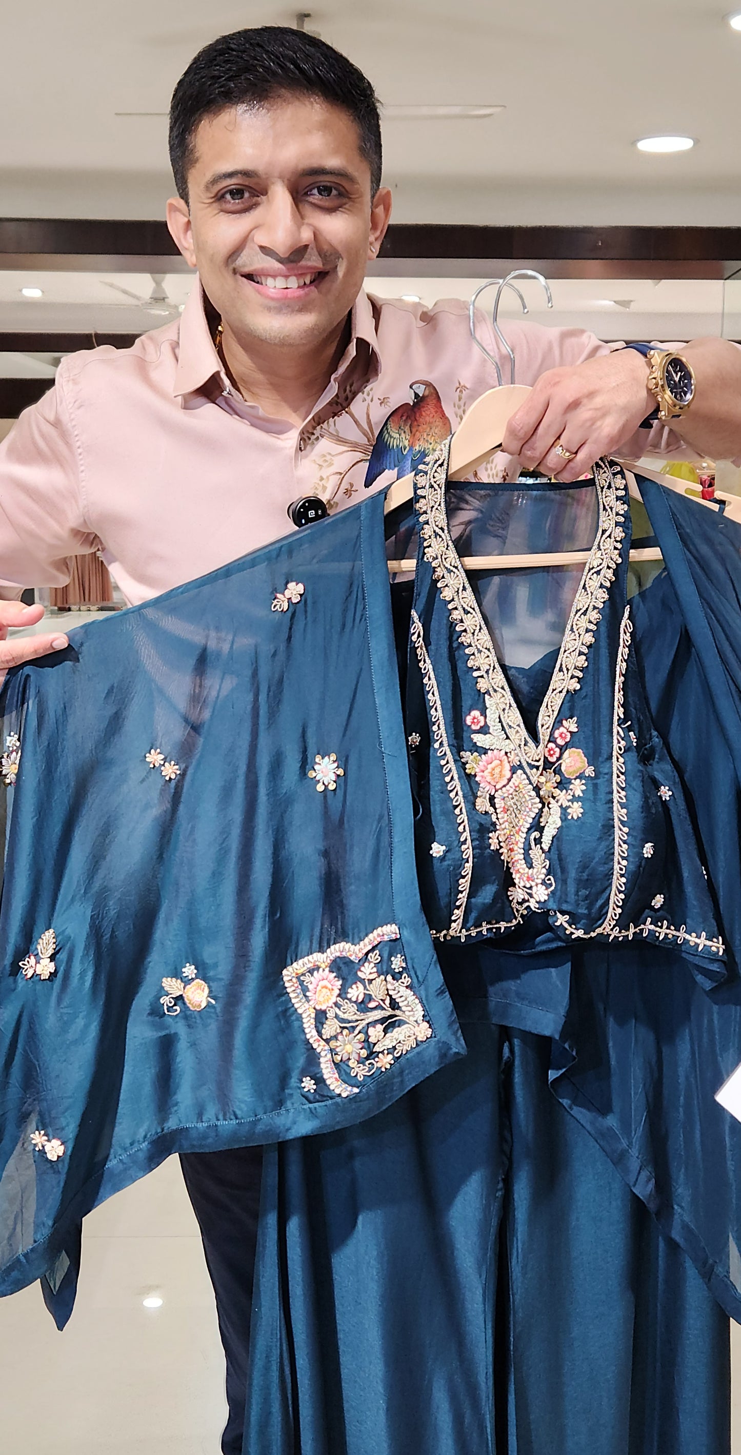 Blue Plazo Suit JMK1042