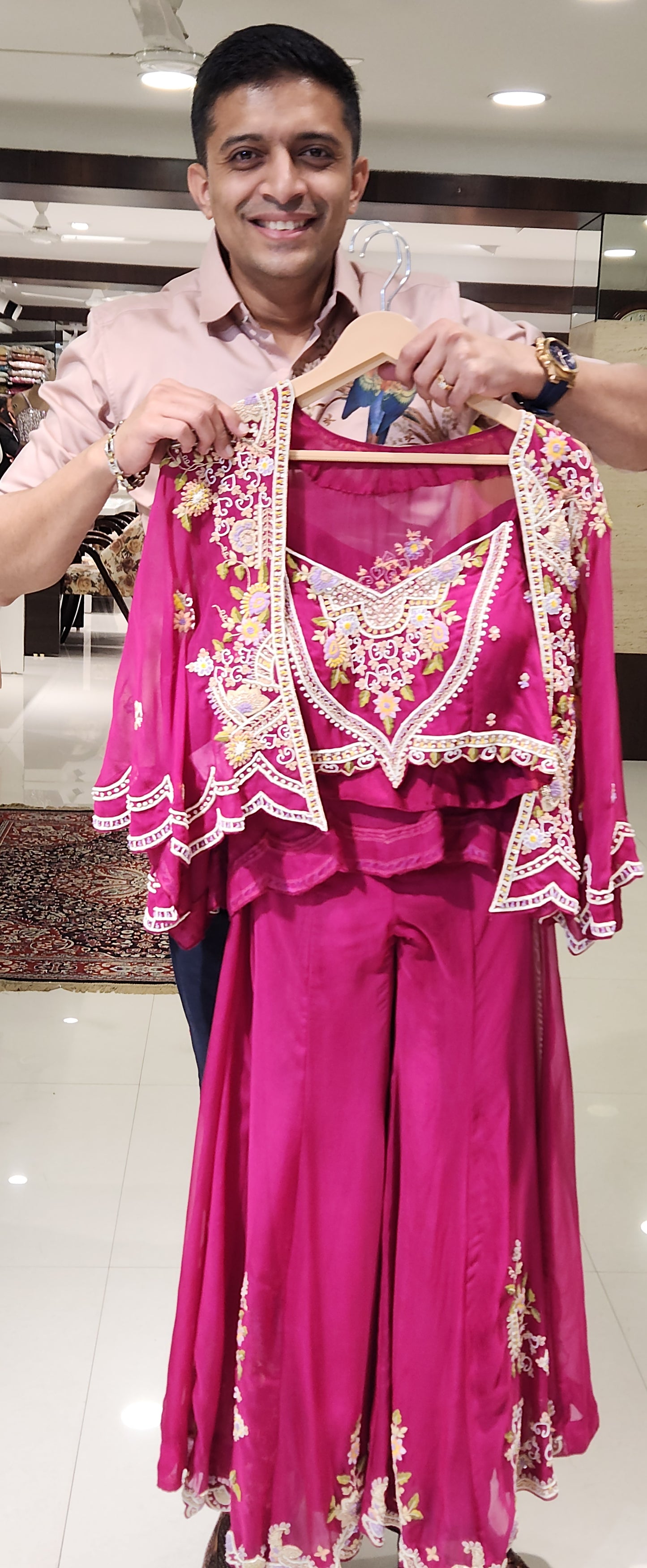 Pink Plazo Suit JMK1024