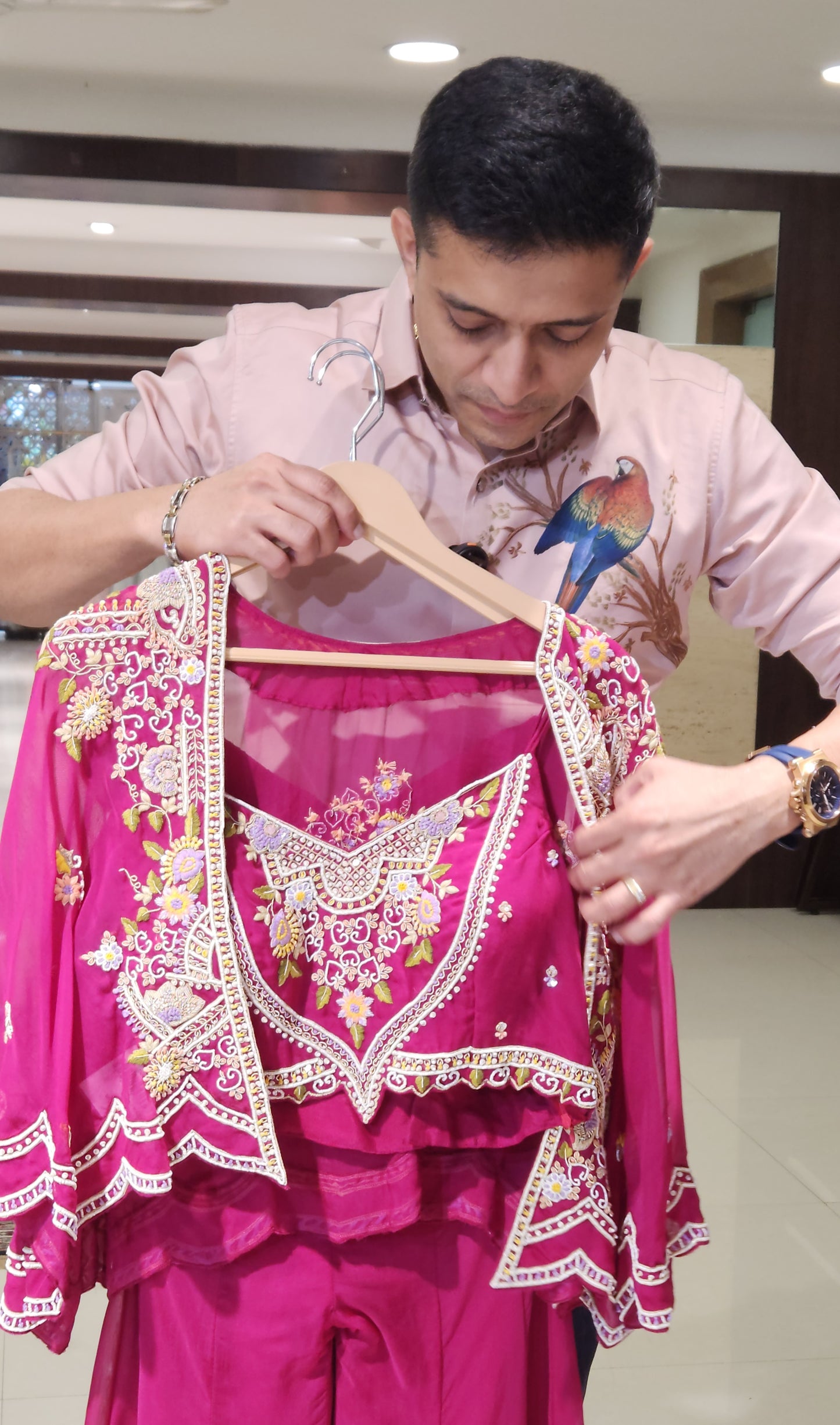 Pink Plazo Suit JMK1024