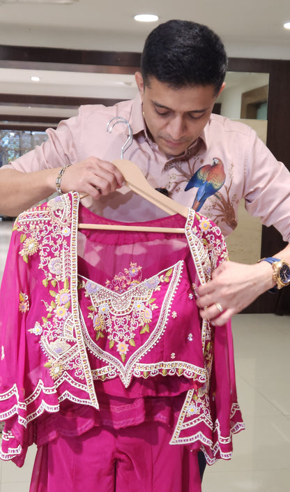 Pink Plazo Suit JMK1024