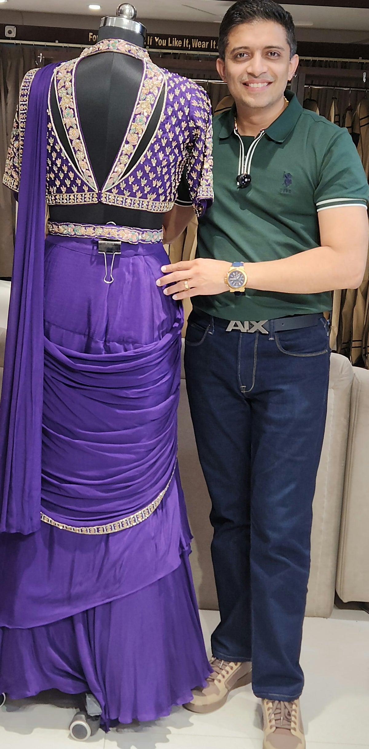 Purple Drape Saree PP21536