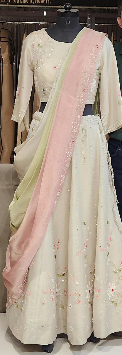 Beige Drape Saree SCKL1534