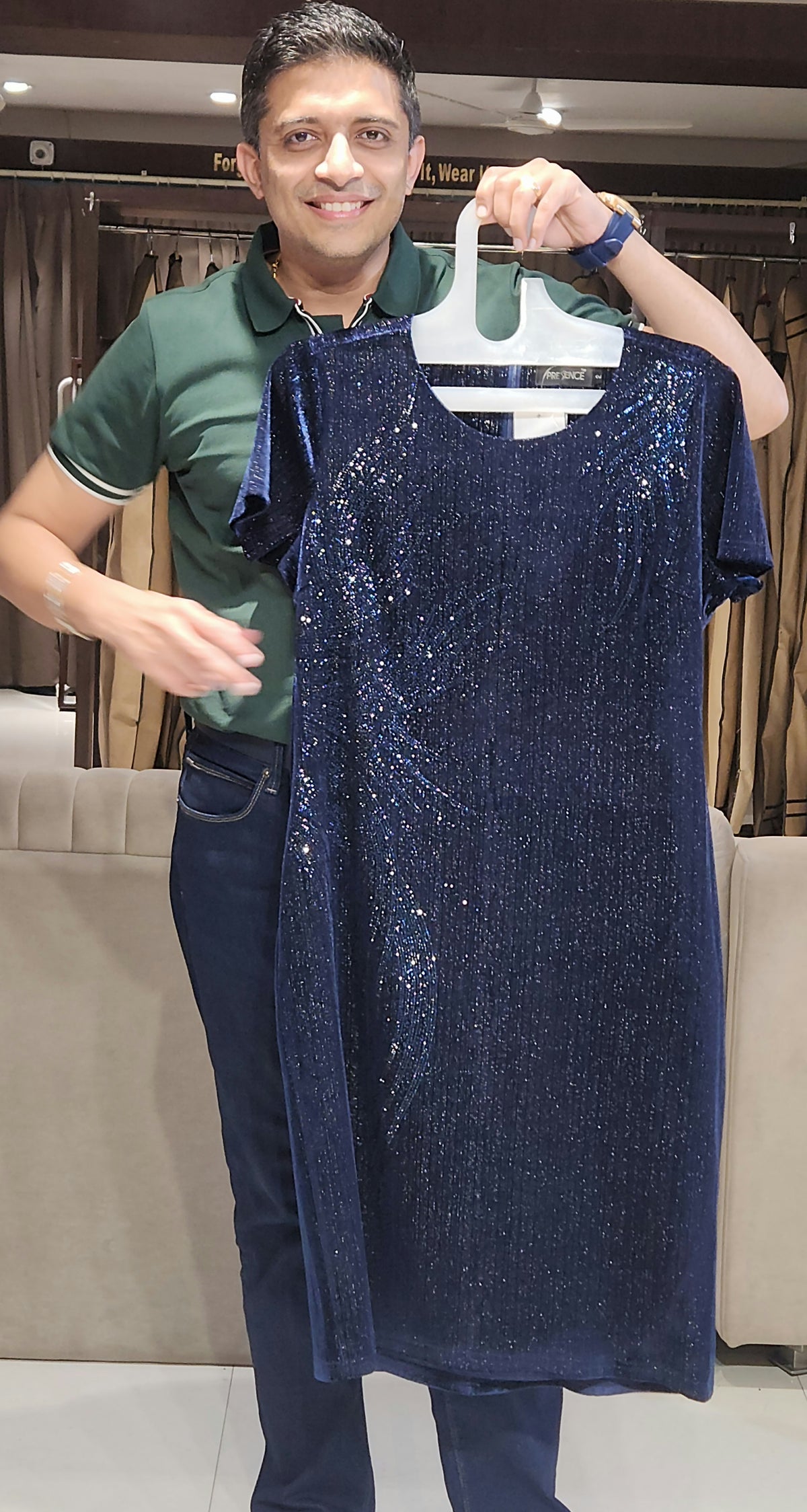 Blue Midi Dress KEMP4871