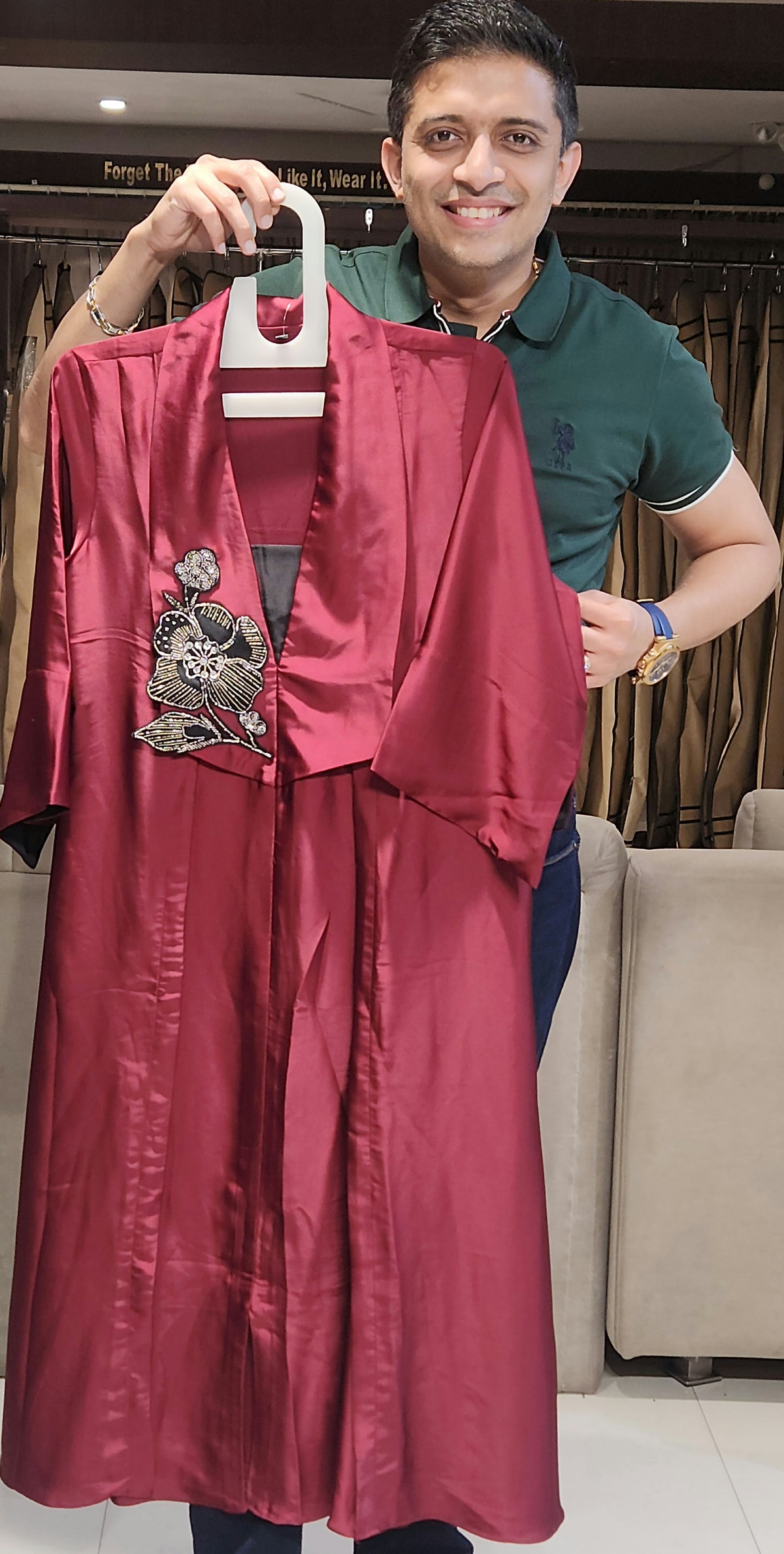 Maroon Midi Dress SMK3383