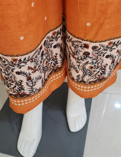 Orange Bandhej Co ord Set OM6964