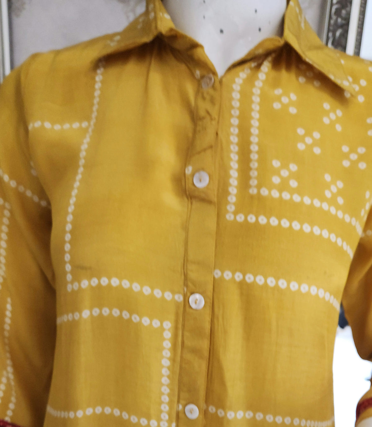 Yellow Bandhej Co ord Set OM6964