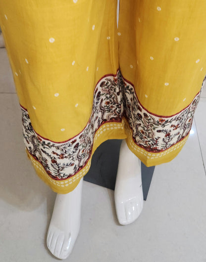 Yellow Bandhej Co ord Set OM6964