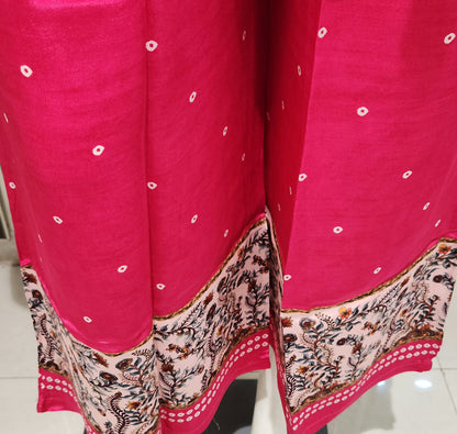 Pink Bandhej Co ord Set OM6964