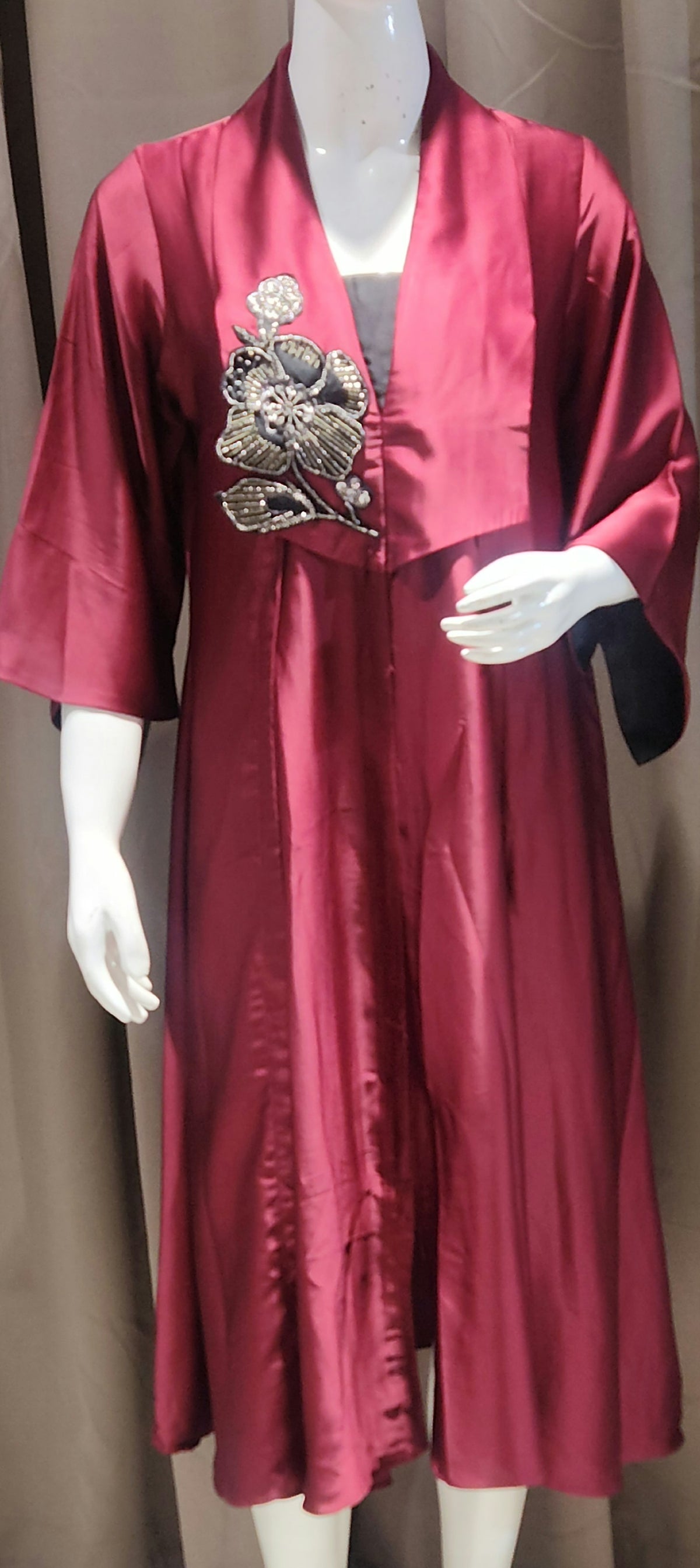 Maroon Midi Dress SMK3383