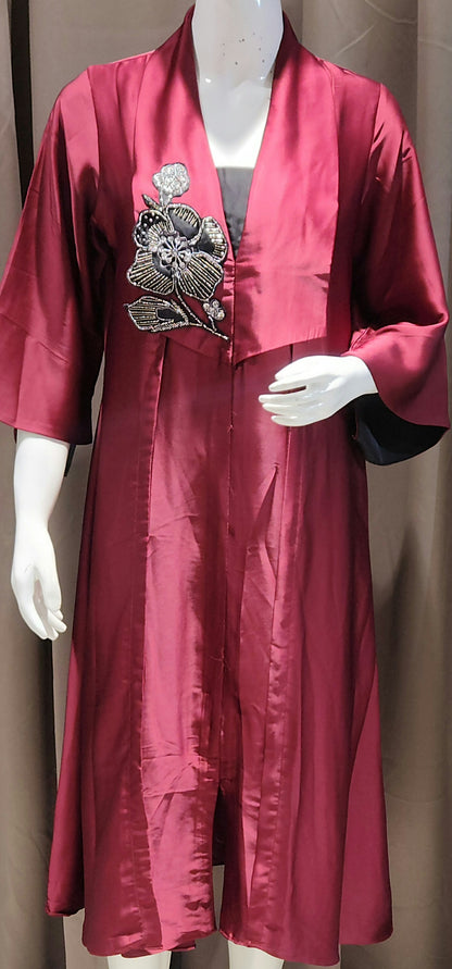 Maroon Midi Dress SMK3383