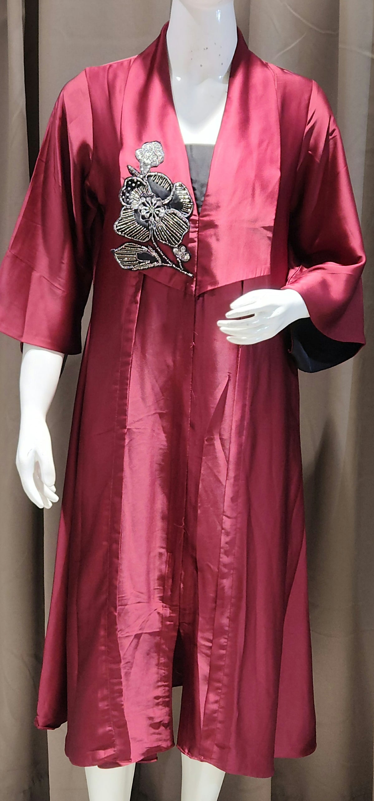 Maroon Midi Dress SMK3383