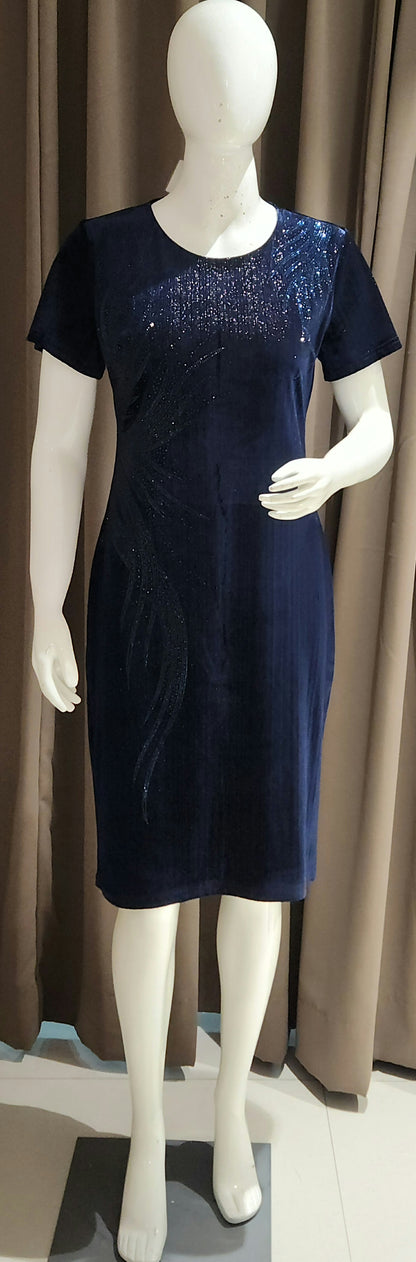 Blue Midi Dress KEMP4871
