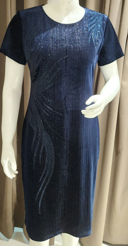 Blue Midi Dress KEMP4871