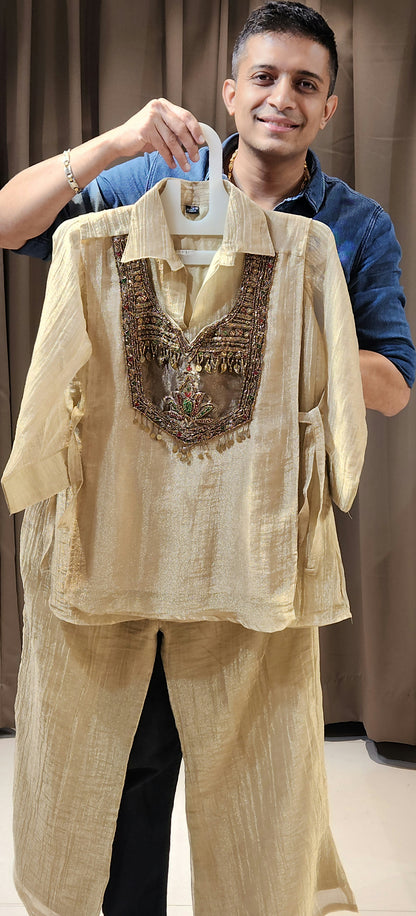 Gold Co ord Set BEDAM