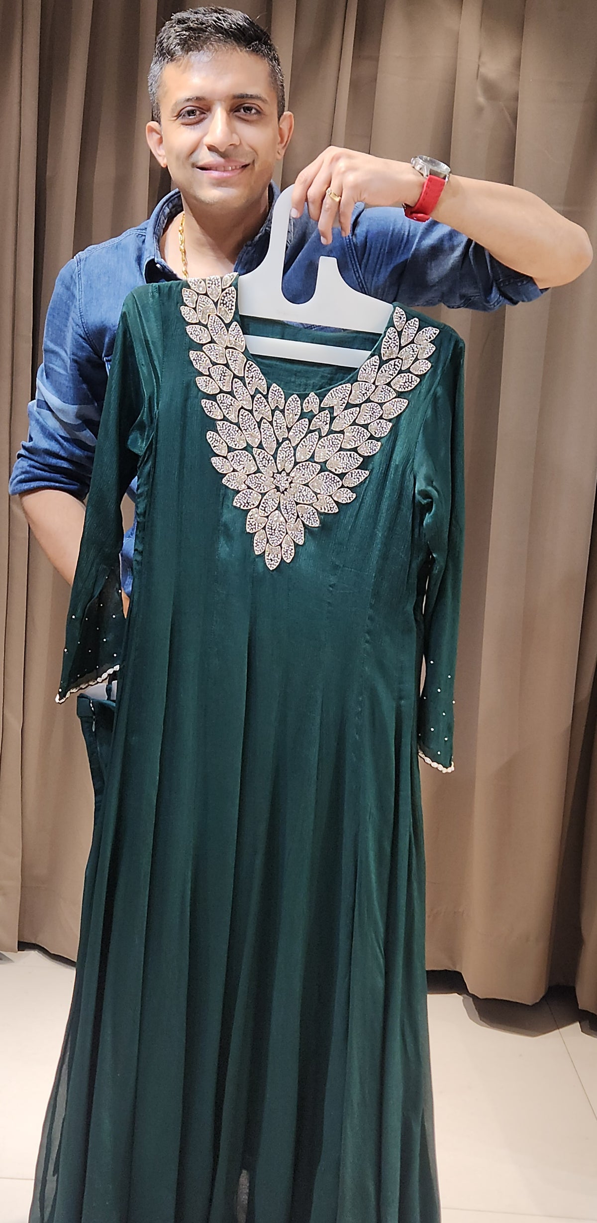 Green Anarkali ok5063