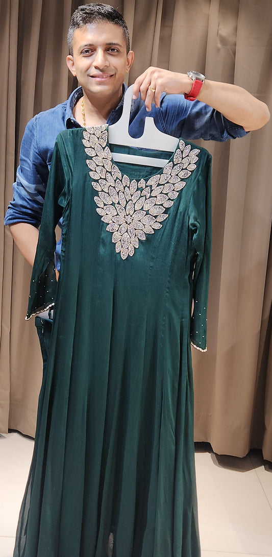 Green Anarkali ok5063