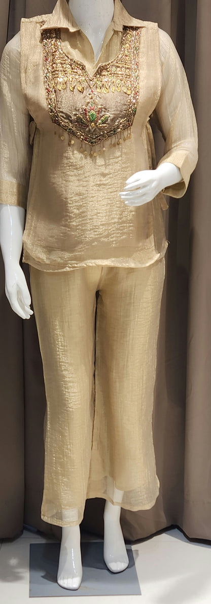 Gold Co ord Set BEDAM