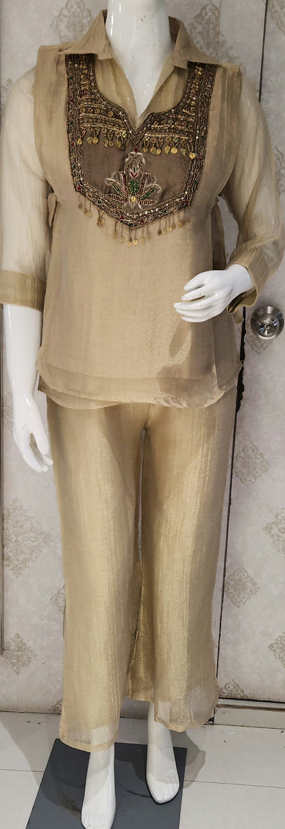 Gold Co ord Set BEDAM
