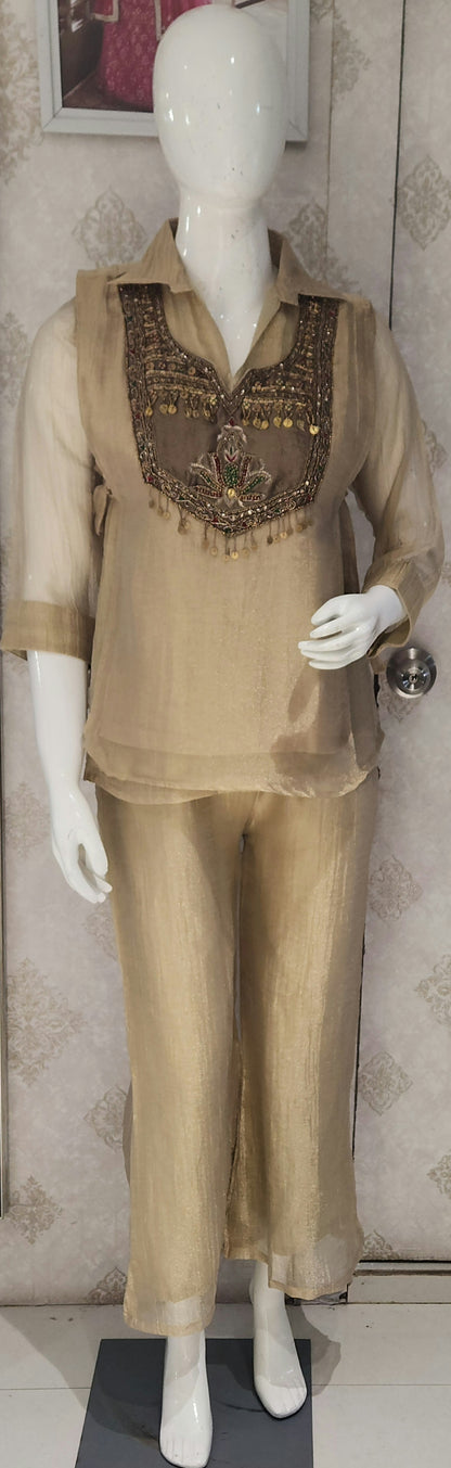 Gold Co ord Set BEDAM