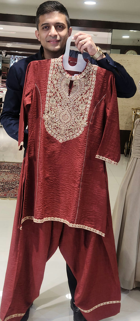 Maroon Co Ord Set Jnm2610