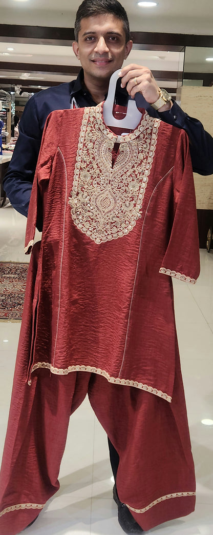 Maroon Co Ord Set Jnm2610