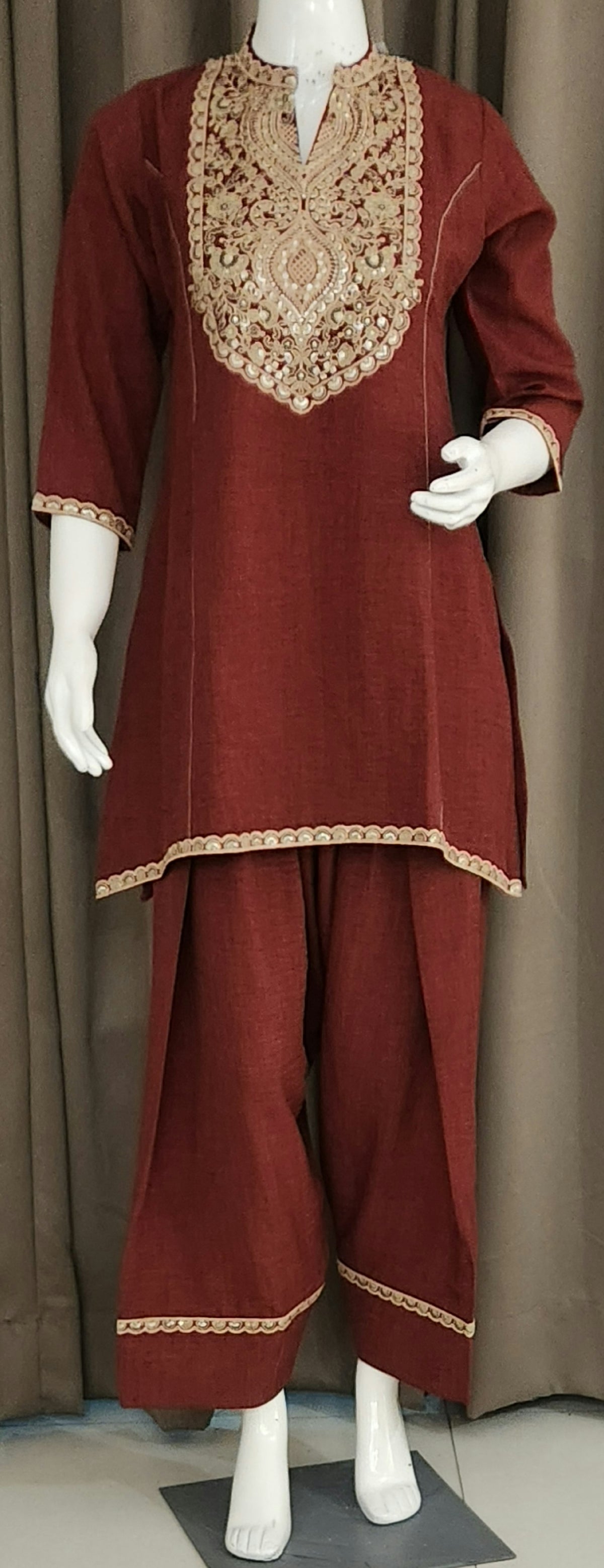 Maroon Co Ord Set Jnm2610