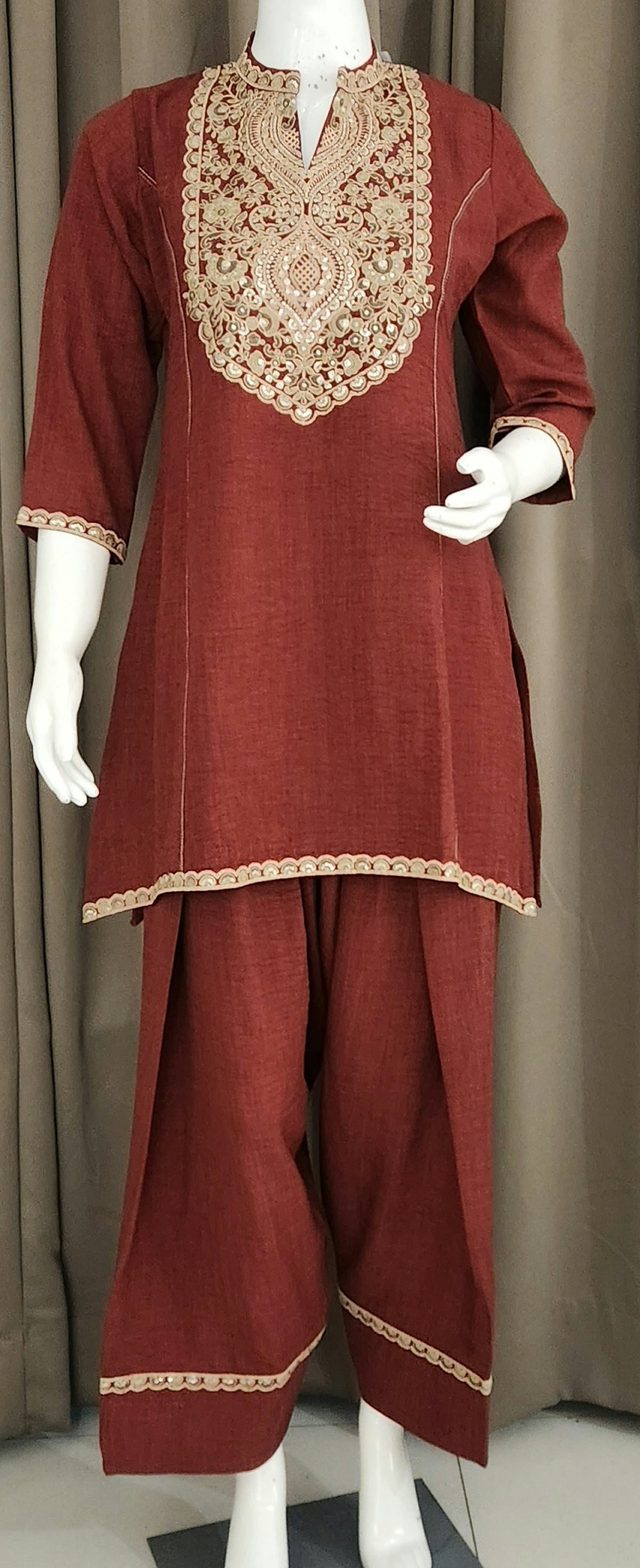 Maroon Co Ord Set Jnm2610