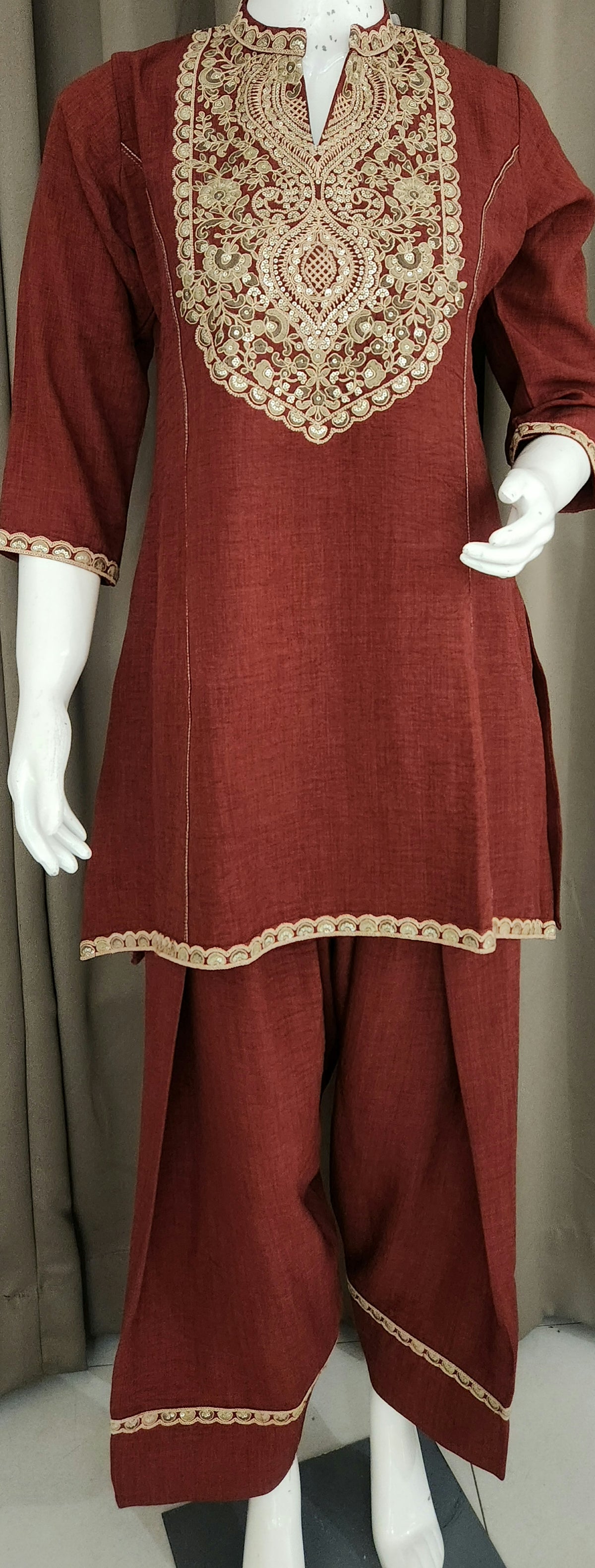 Maroon Co Ord Set Jnm2610