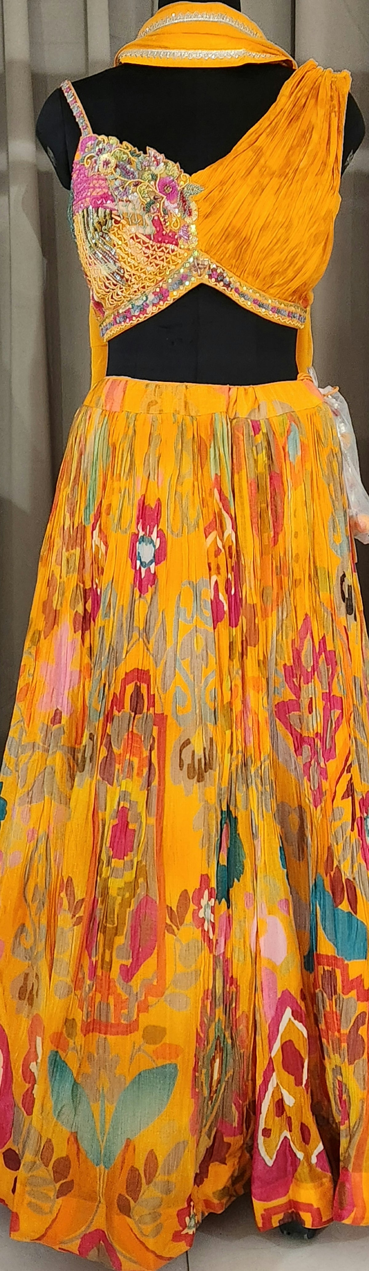 Orange Crop Top Skirt YM4543