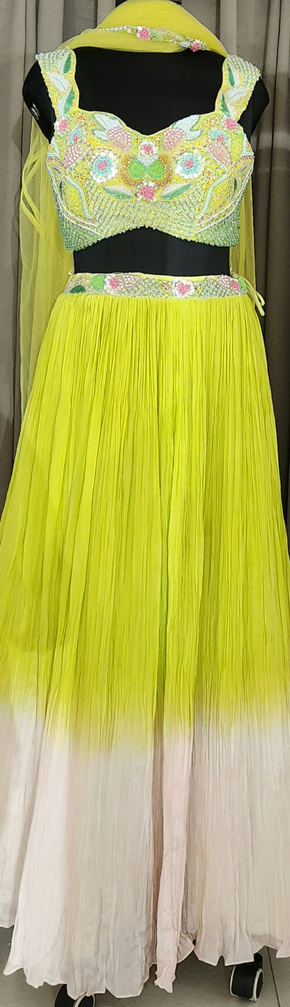 Neon Green Skirt TopVM2431