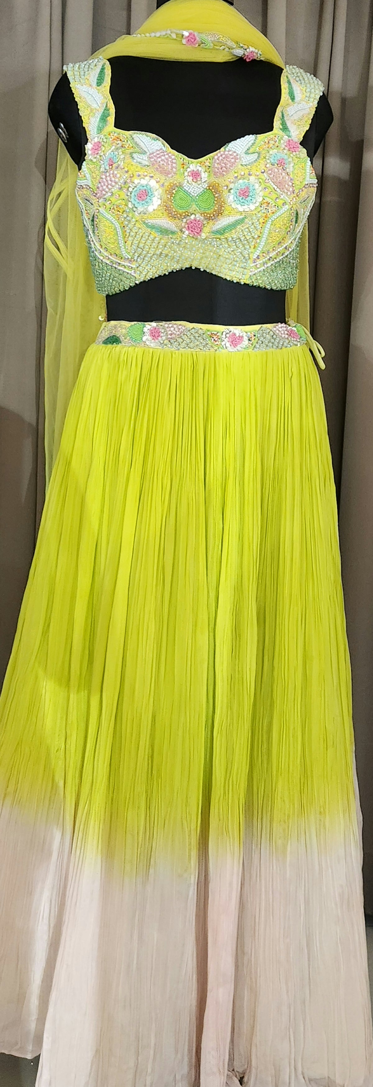 Neon Green Skirt TopVM2431