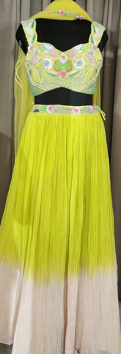 Neon Green Skirt TopVM2431