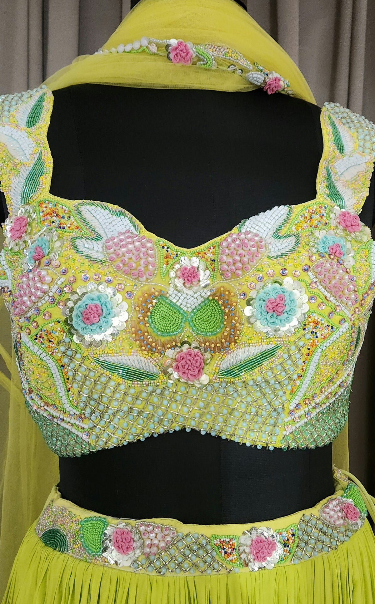 Neon Green Skirt TopVM2431