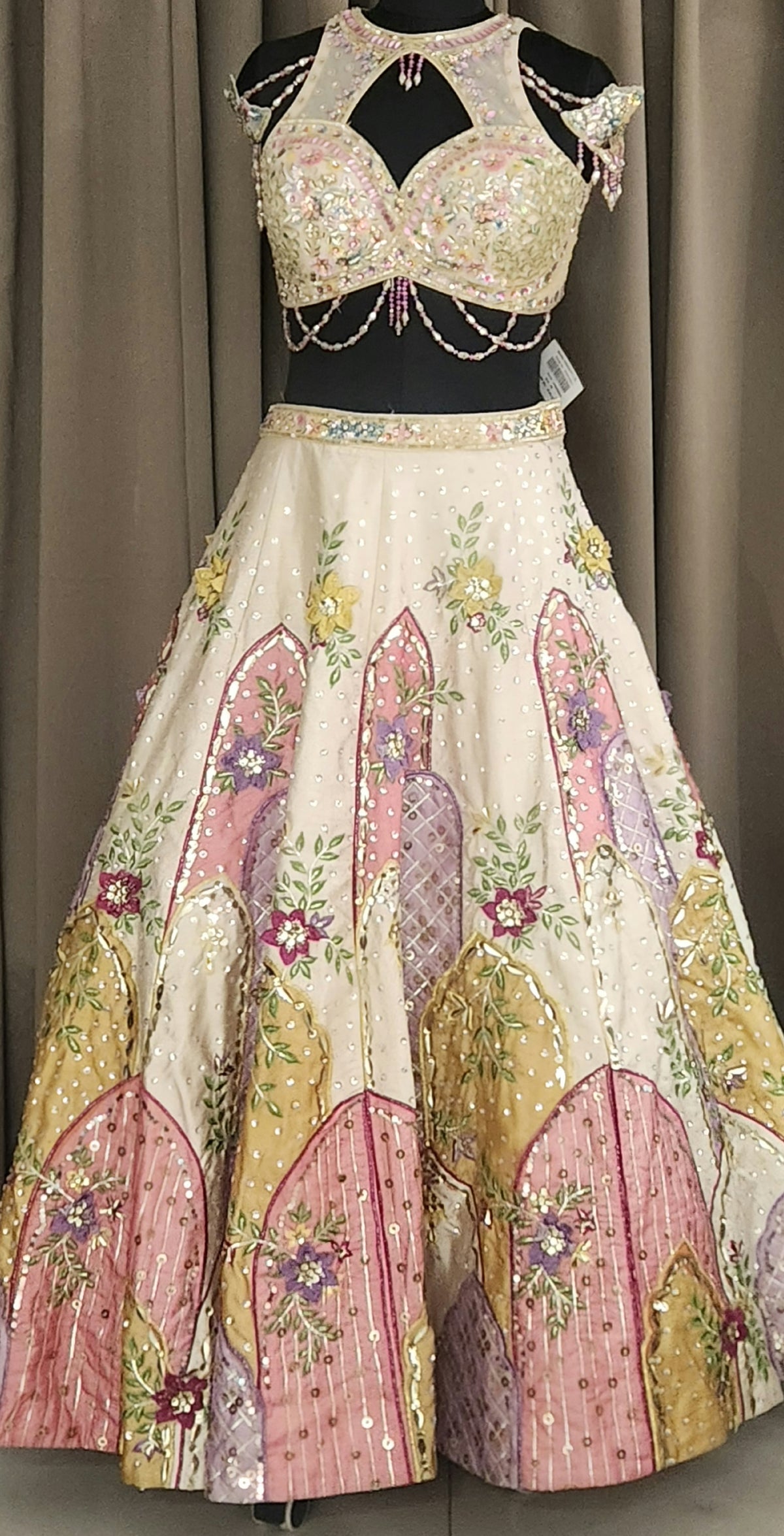 Cream Lehenga AfBS613