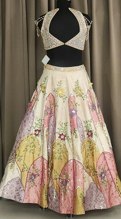 Cream Lehenga AfBS613