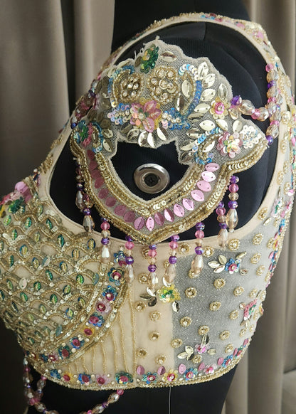 Cream Lehenga AfBS613