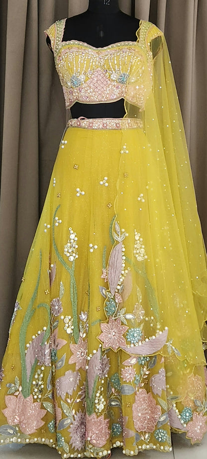 Yellow Lehenga AF1598