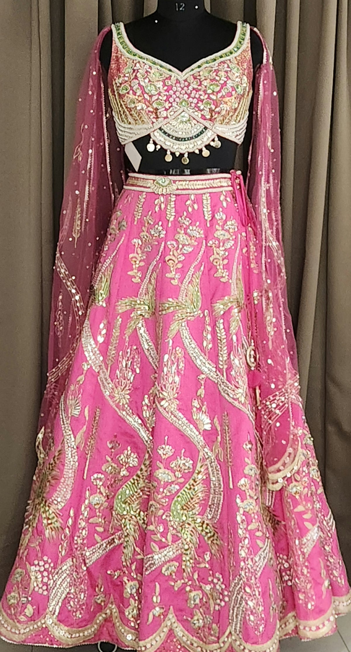 Bright pink Lehenga AFFS673