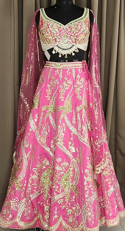 Bright pink Lehenga AFFS673