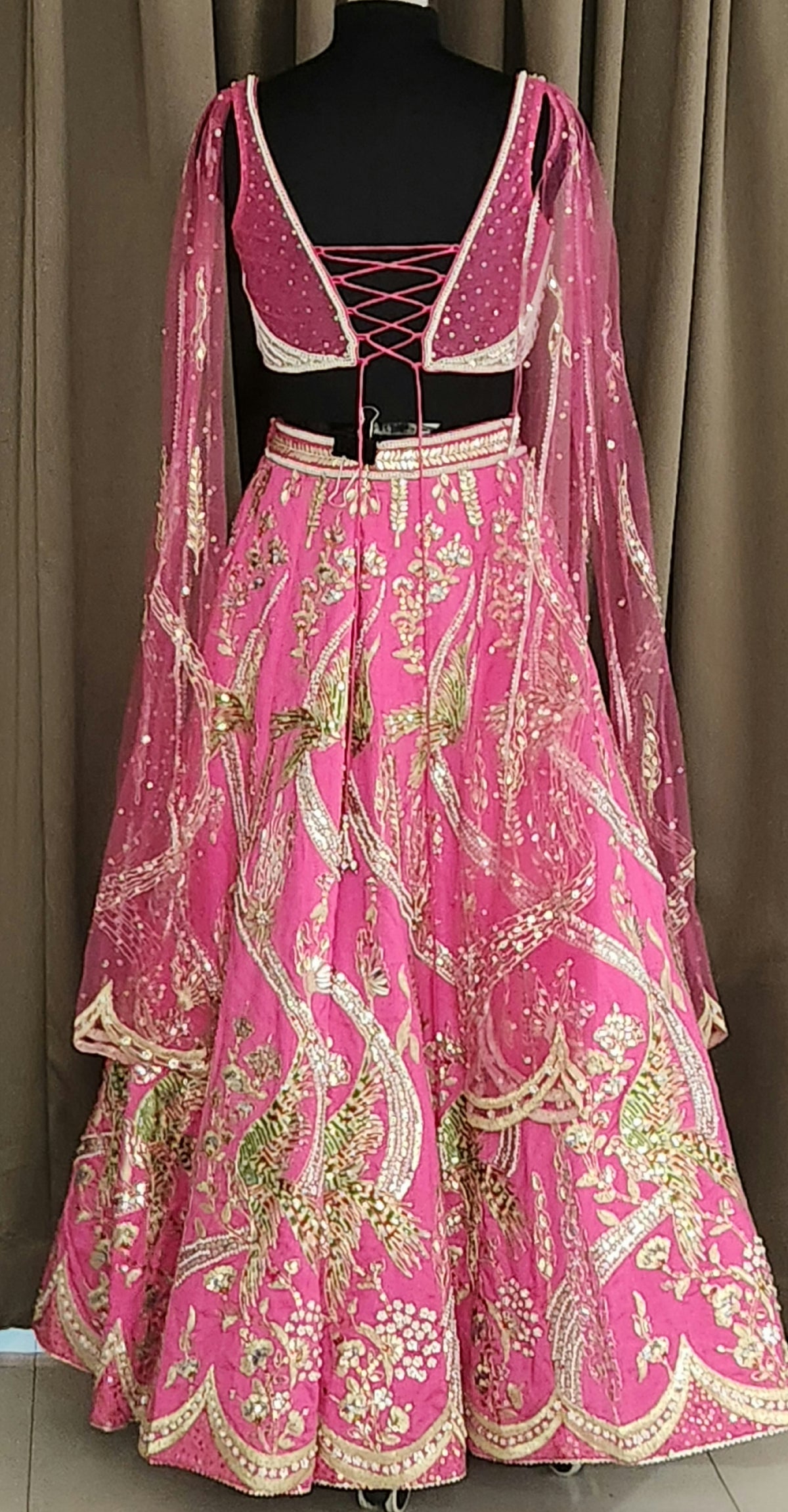 Bright pink Lehenga AFFS673