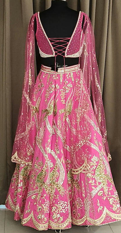 Bright pink Lehenga AFFS673
