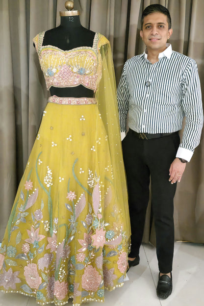 Yellow Lehenga AF1598