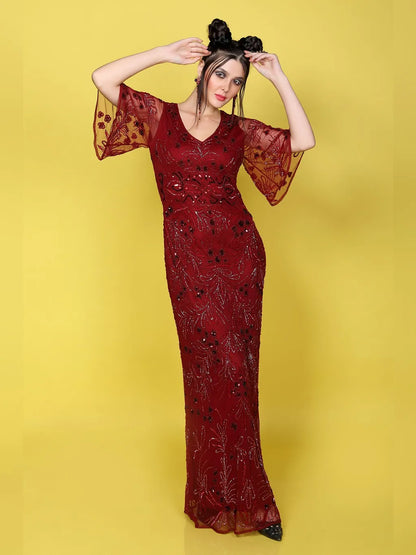 MAROON GOWN